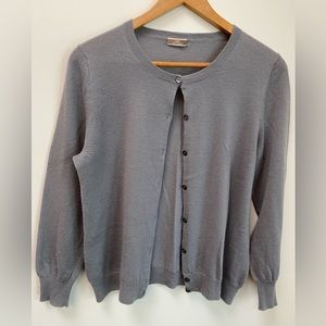 Cashmere cardigan.
